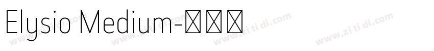Elysio Medium字体转换